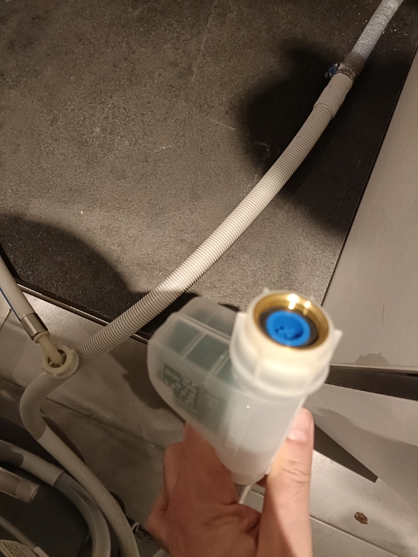 Vand tilslutning til vaskemaskine, forlængelse af vand tilløbsslange