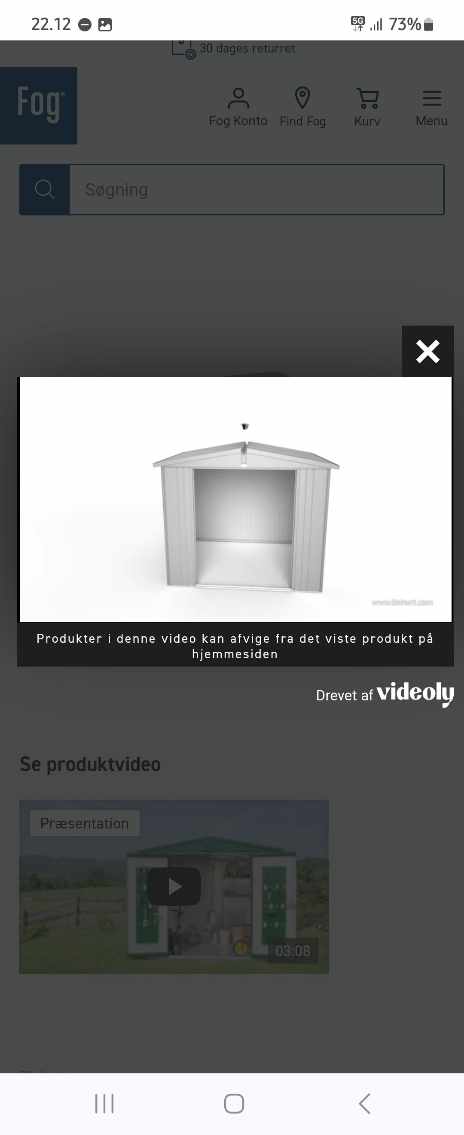 Samling af stål skur