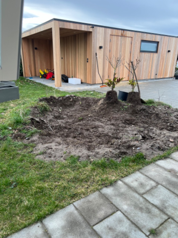 Hjælp til at flytte en bunke jord der skal på lossepladsen