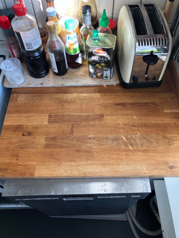 slibning af køkkenbord i NV