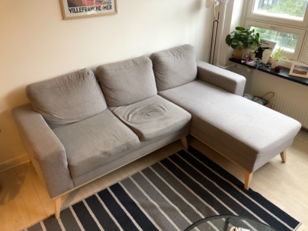 Hjælp med at køre sofa på genbrugsplads