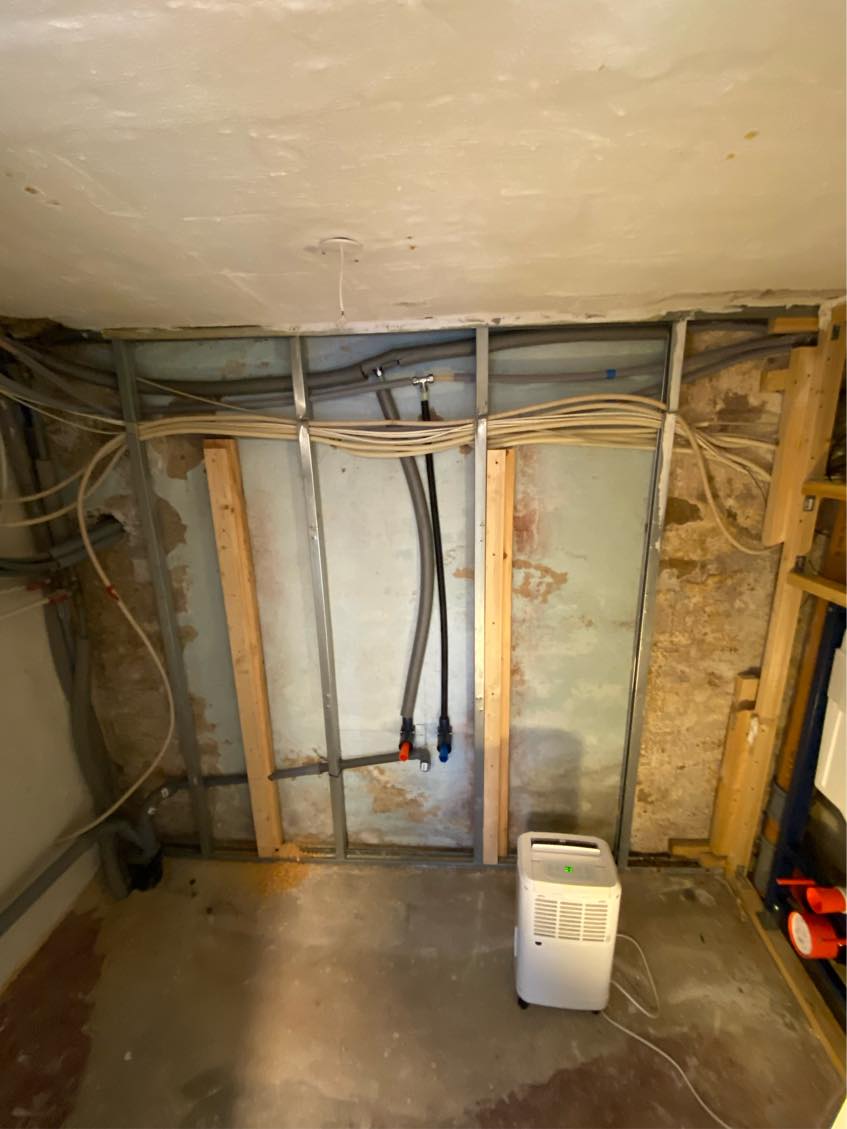 Opsætning af fermacell forsatsvægge