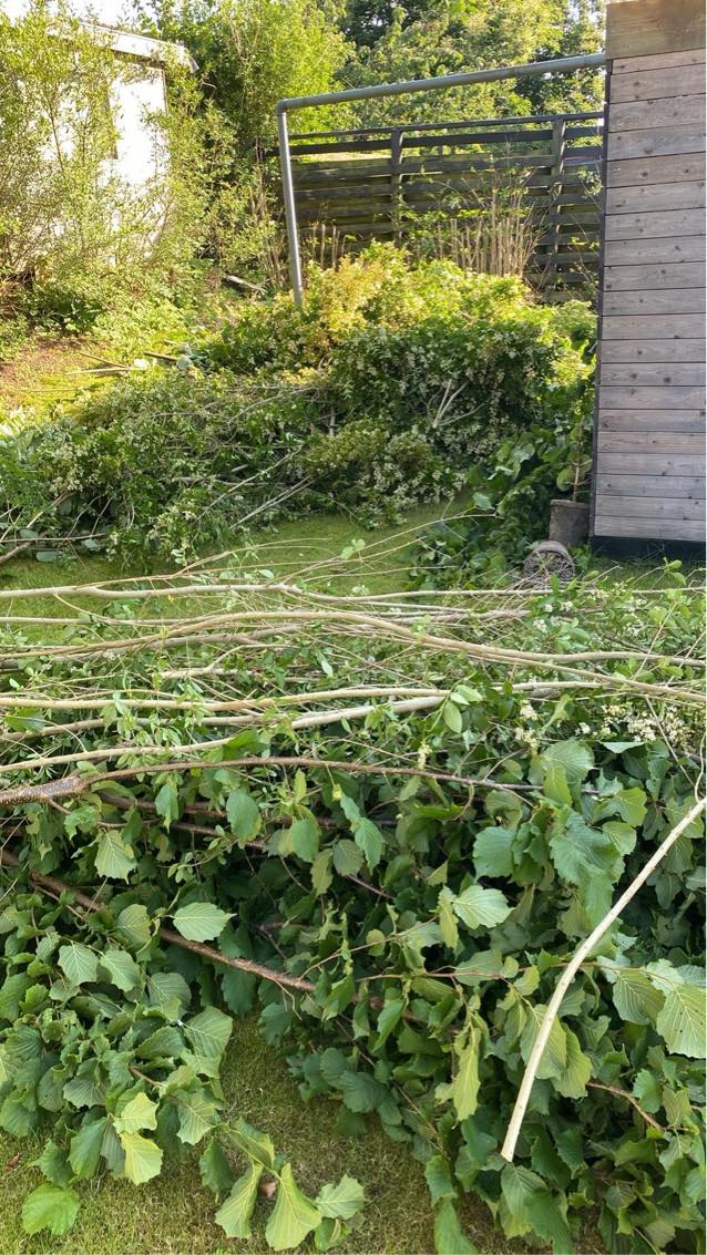 Kørt en masse haveaffald på genbrug