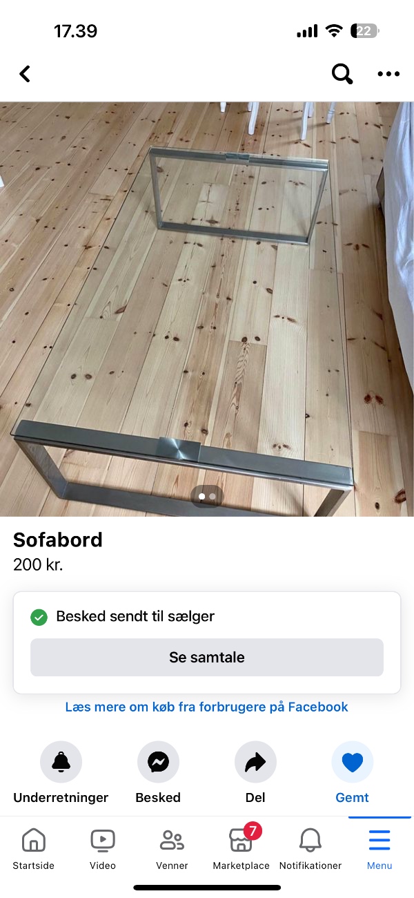 Have båret et bord op til 5. Sal