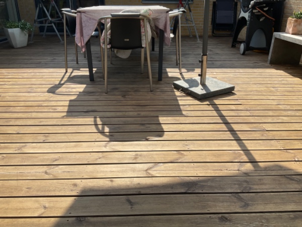 Slibning af terrasse. Ca. 45m2