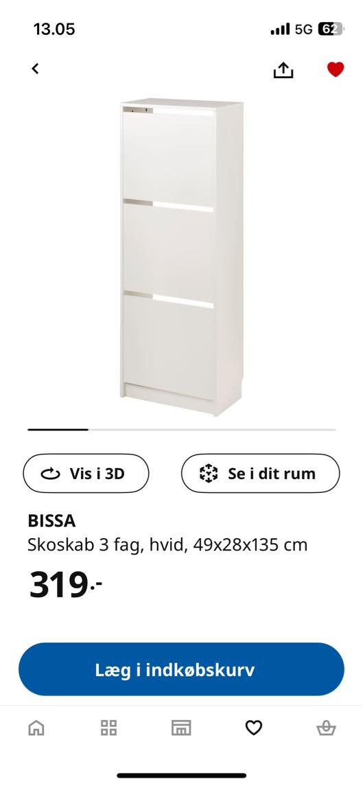 To Ikea garderobeskab, badeværelseskab, sovesofa