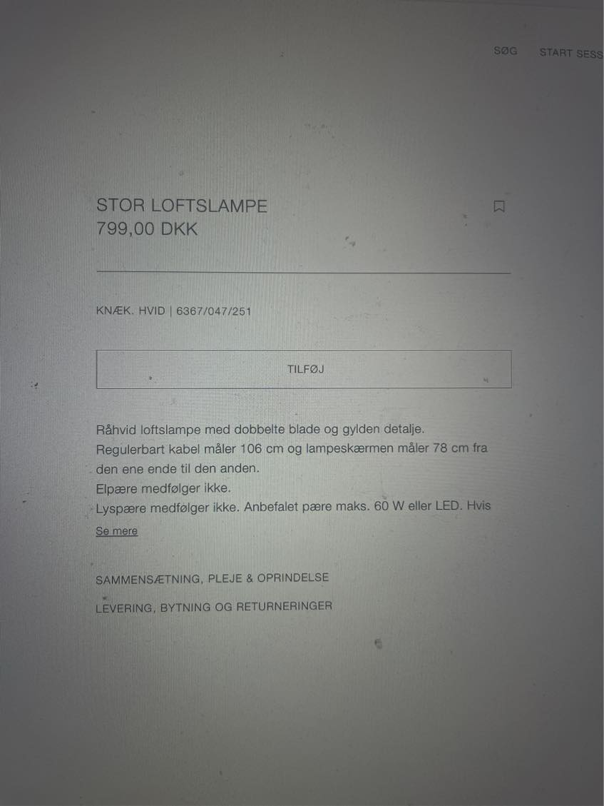 Opsætning af gardiner og loftlampe