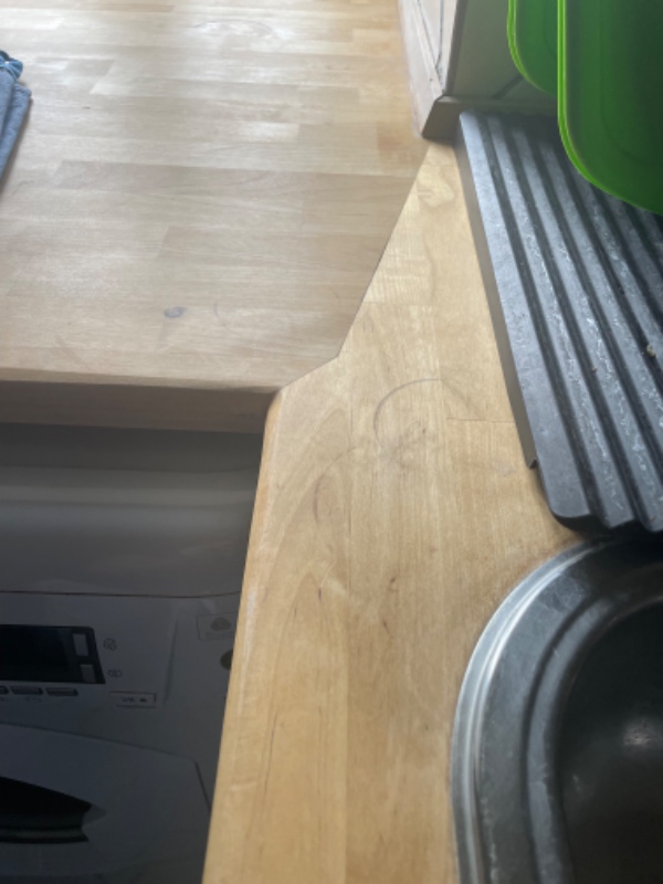 Slibning af køkkenbordplade