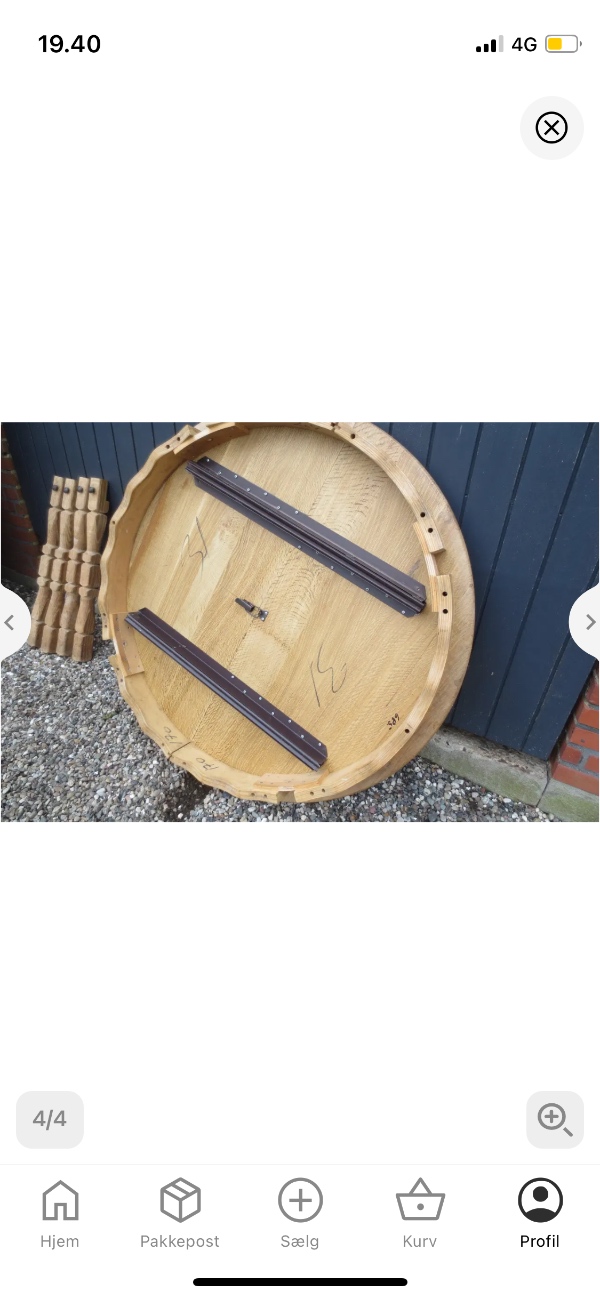 2 runde spiseborde - adskilt