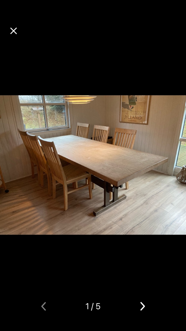 Fragte spisebord fra Esbjerg til Østerbro