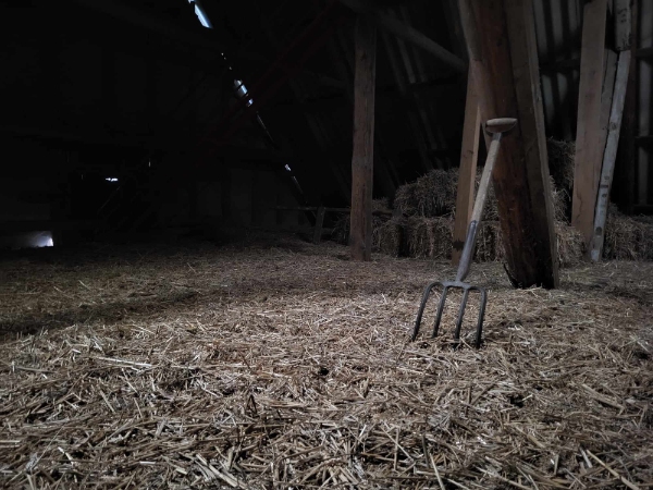 Fjerne halm fra loft