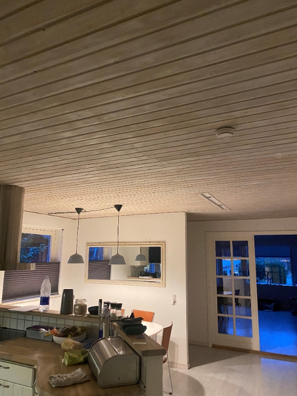 nyt loft i køkken inden renovering.