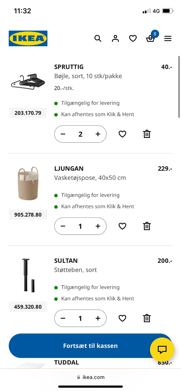 Transport af IKEA-varer til Nørrebro
