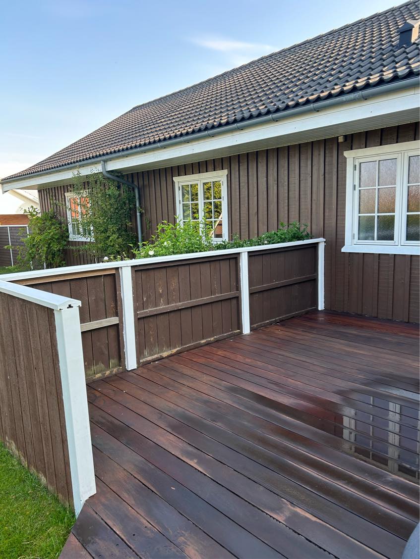 Udvendig maling af træhus