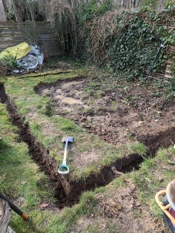 Grave ud til fundamentet