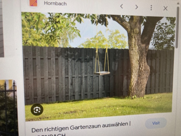 8m planke træhegn, 2m højt