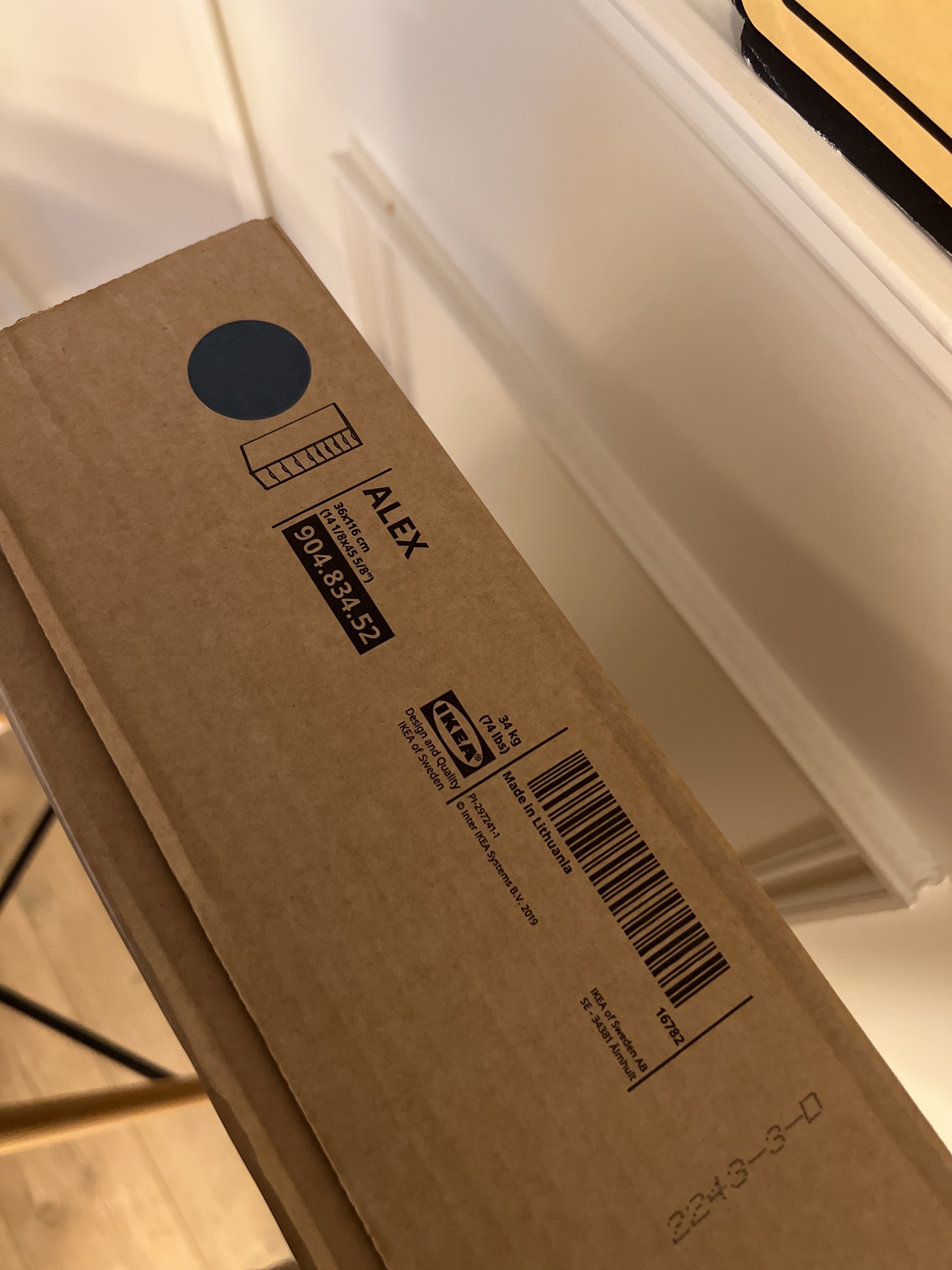 Samling af Ikea ALEX kommode