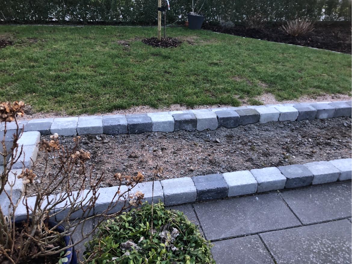 Fræse, fyldt jord på og plantet planter