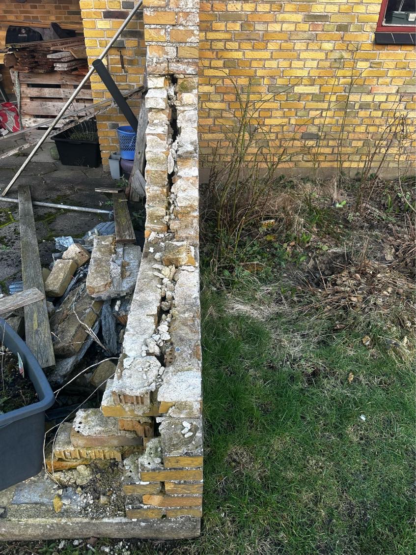 Lavet en mur færdig