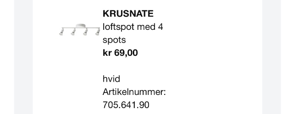 Opsætning af loftslampe, 1 spejl og 2 hylder