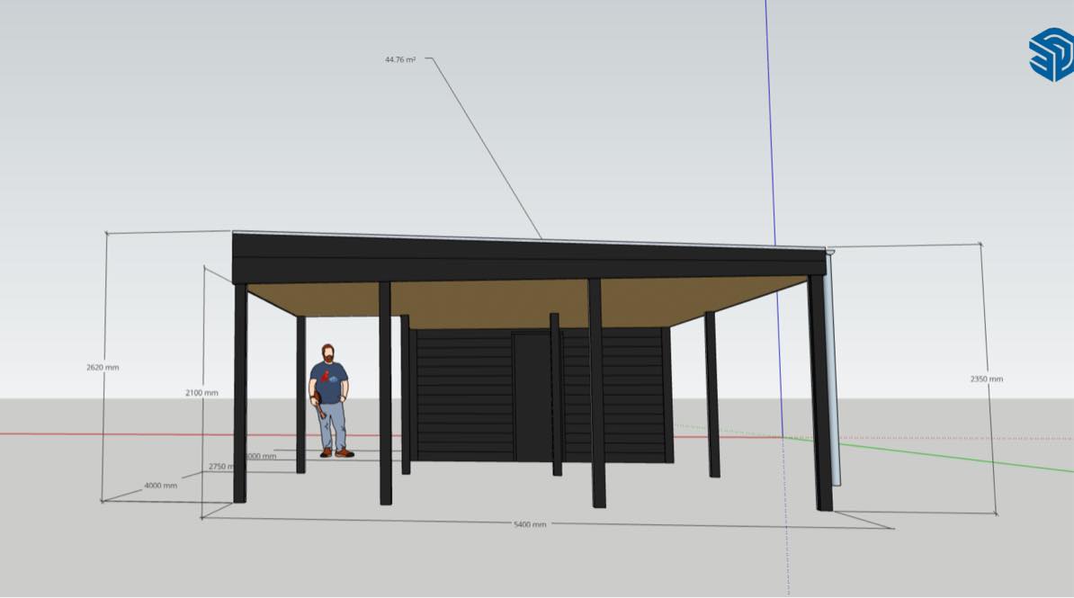 Bygge isoleret dobbelt skur og carport inkl  el-arbejde