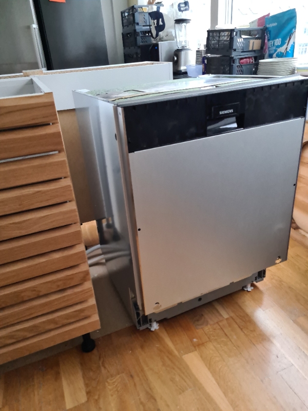 Opsætning af integreret opvaskemaskine i nyt køkken