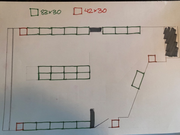 26 Ikea reoler (Ivar) skal samles og fastmonteres til vægge. Plade/hylde bygges til et mindre hulrum