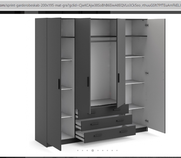 Samlet 2 garderobeskabe