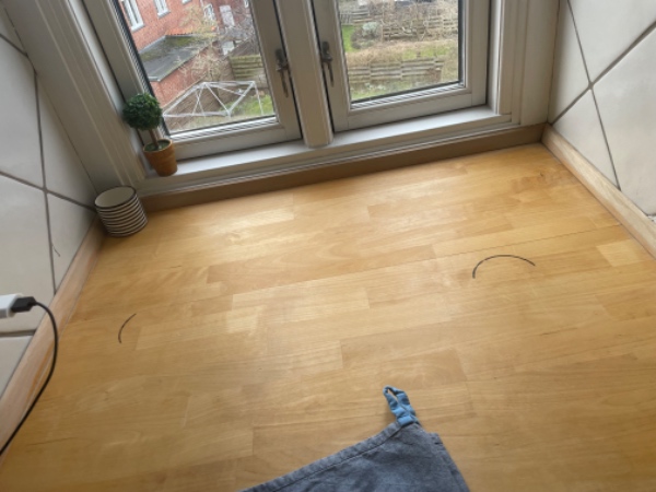 Slibning af køkkenbordplade