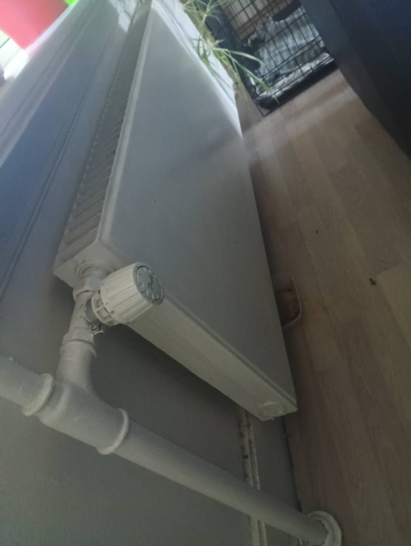 skift radiator i stue