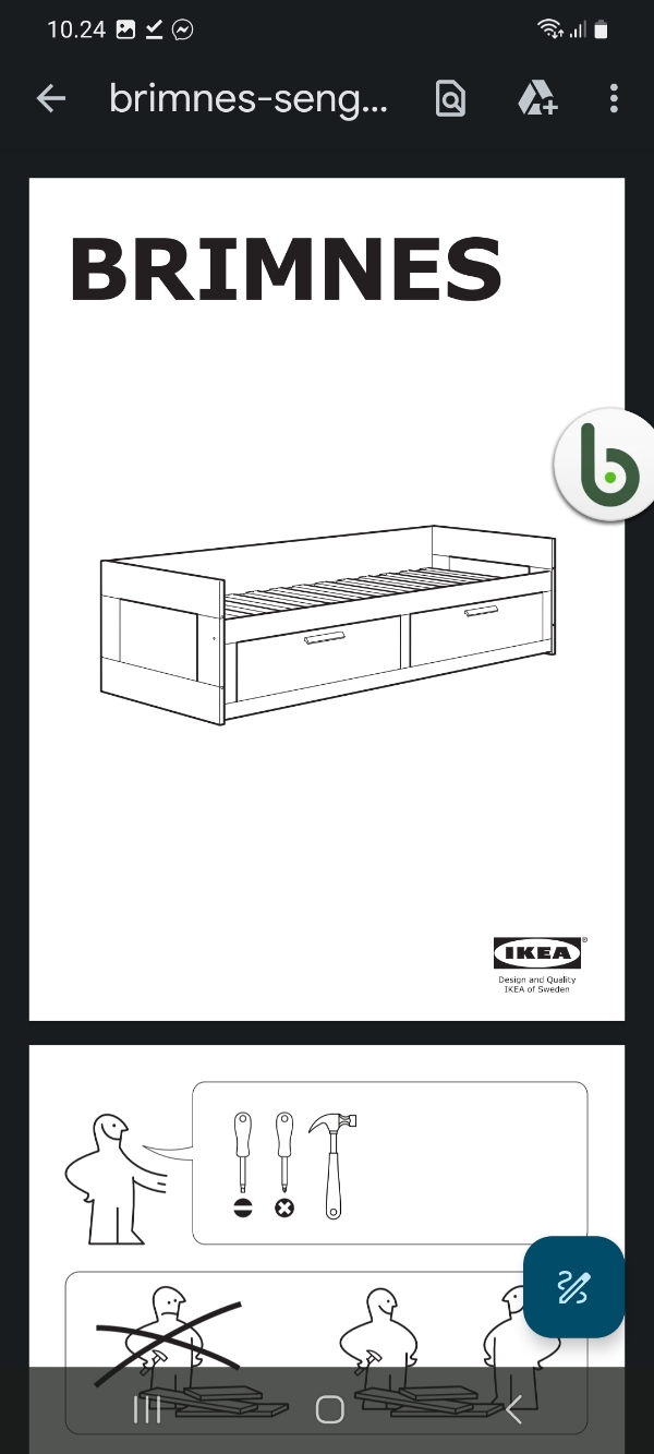 Samle en ikea seng (Brimnes)