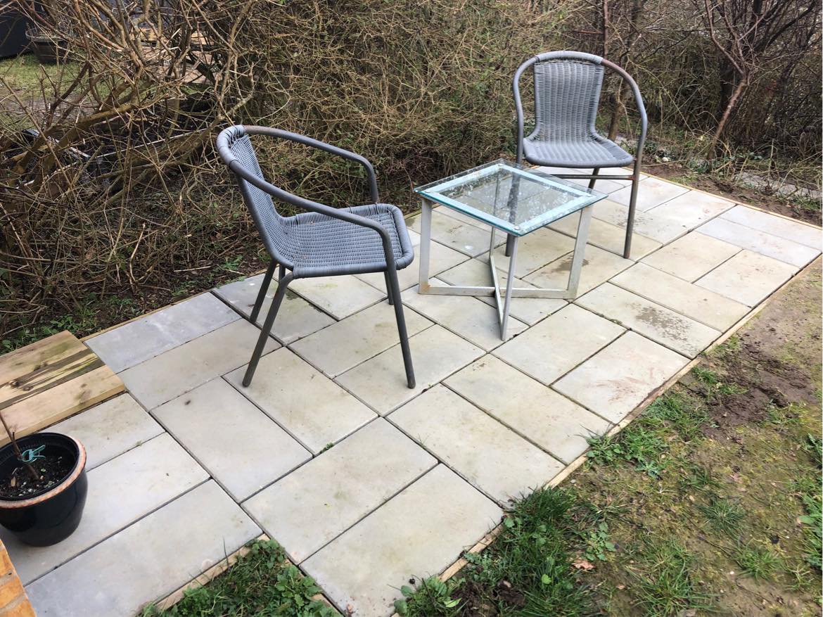 Afretning af terrasse på knap 5,5 kvm