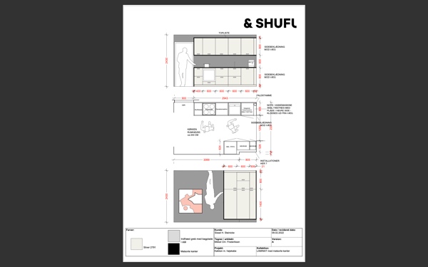Nedtagning og opsætning af køkken