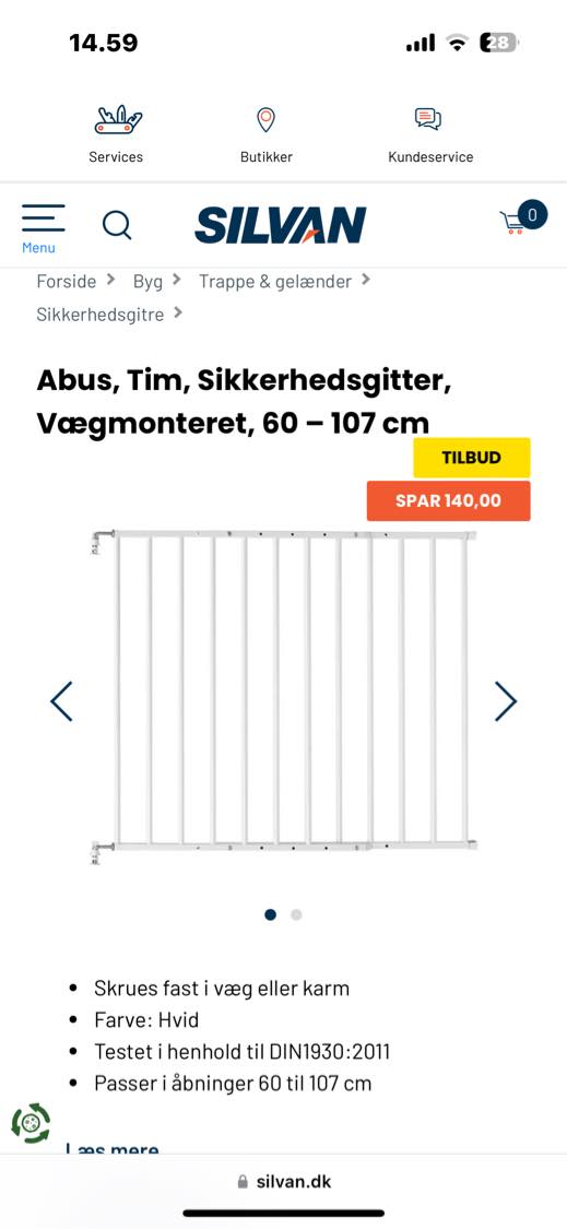 Sætte en gitter op foran trappen