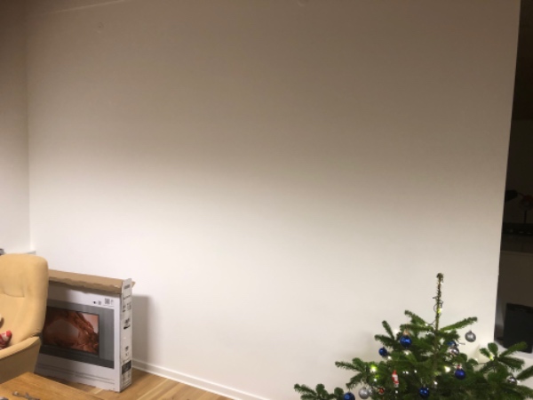 Montering af fladskærm og oprydning af kabler