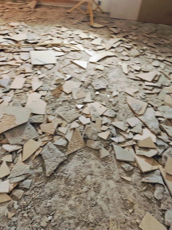 Bortskaffelse af klinker fra villa.