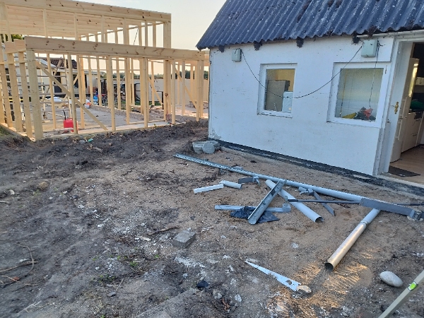 Fundament til 15 m2 udestue