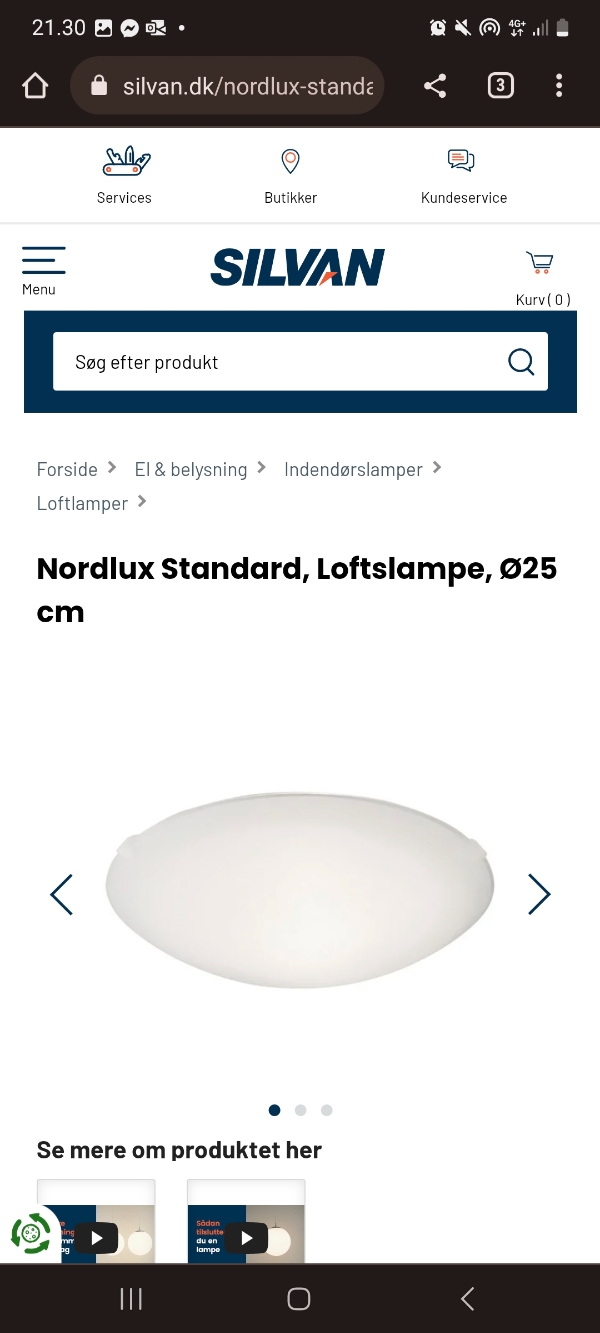 Opsætning af 4 lamper