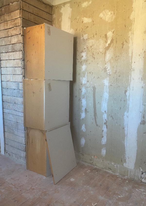 afhentet byggeaffald