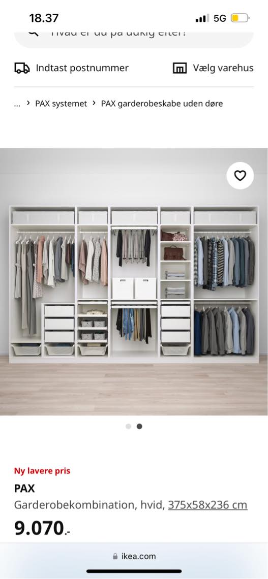 Samle Ikea pax skabe (5 stk)