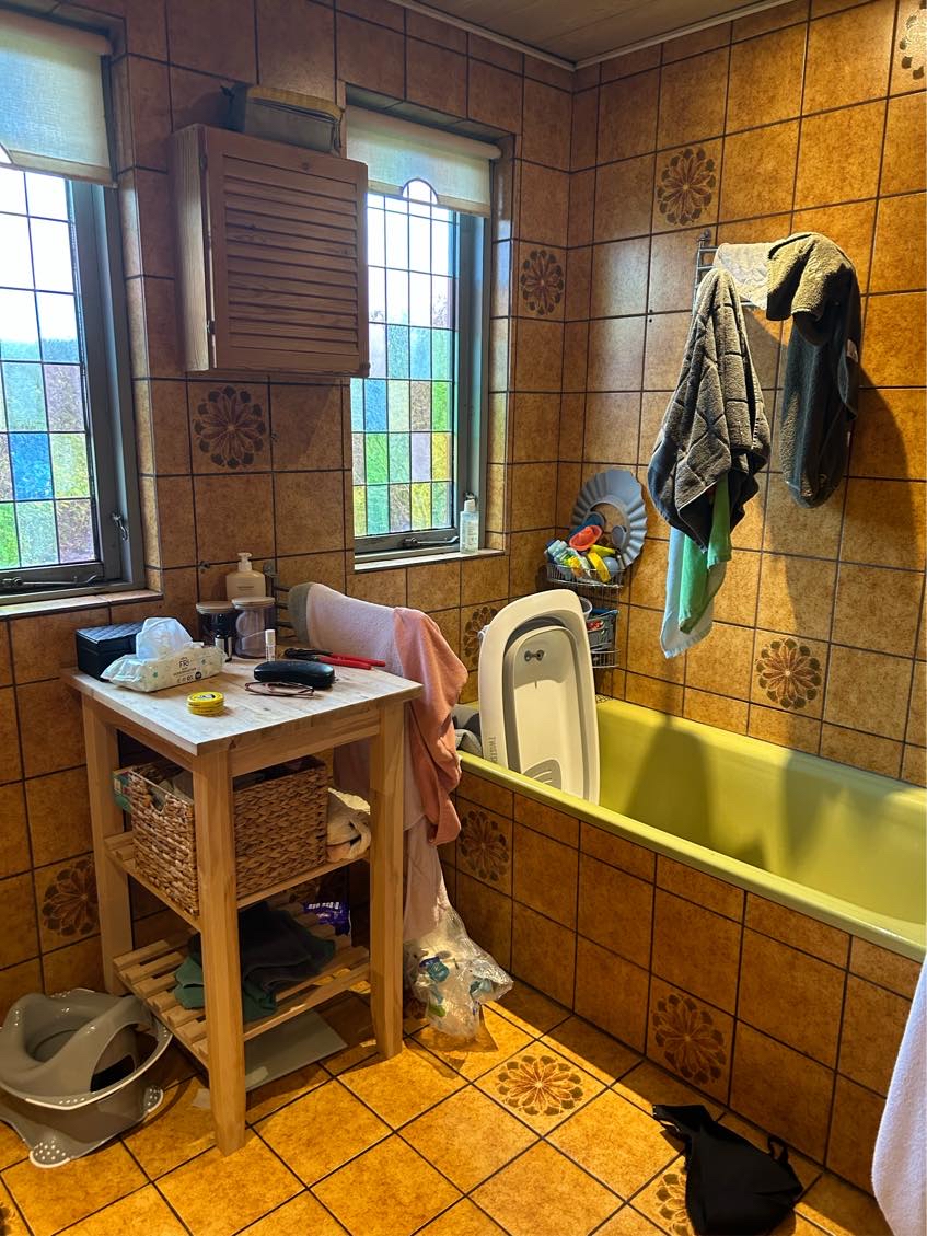 12 m2 klinker på badeværelse. Gulv og bruseniche