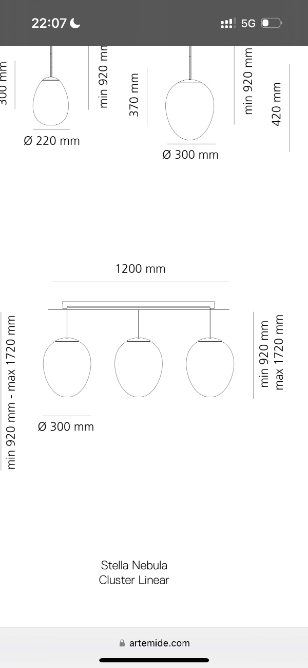 Loftsophæng af lampe