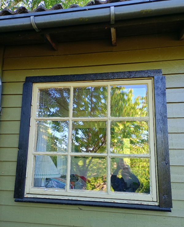 Jeg har 4 Vestkyststugan vinduer der trænger til en kærlig hånd.