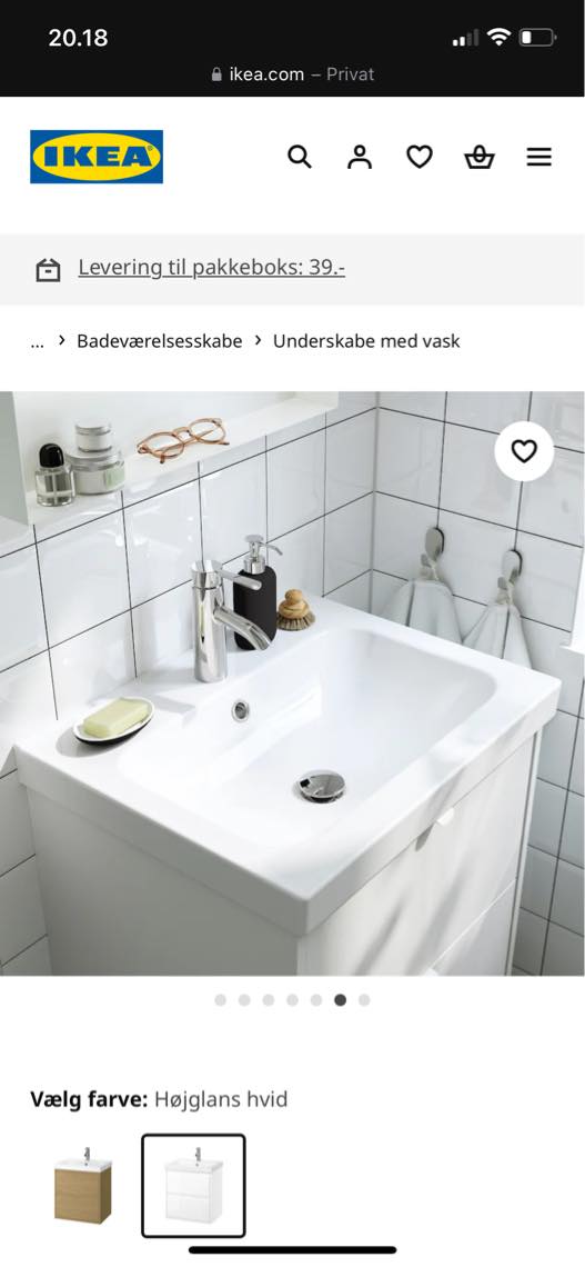 Opsætning af toiletskab