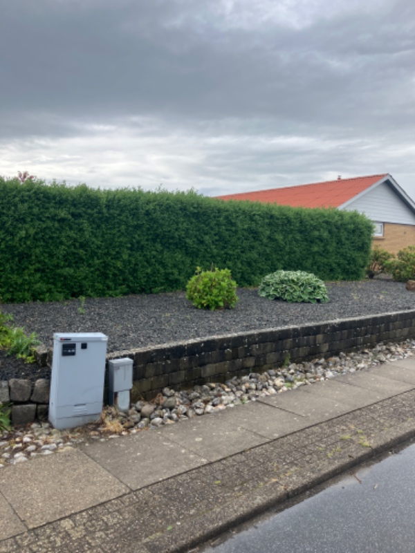 Udgravning til bilholdeplads