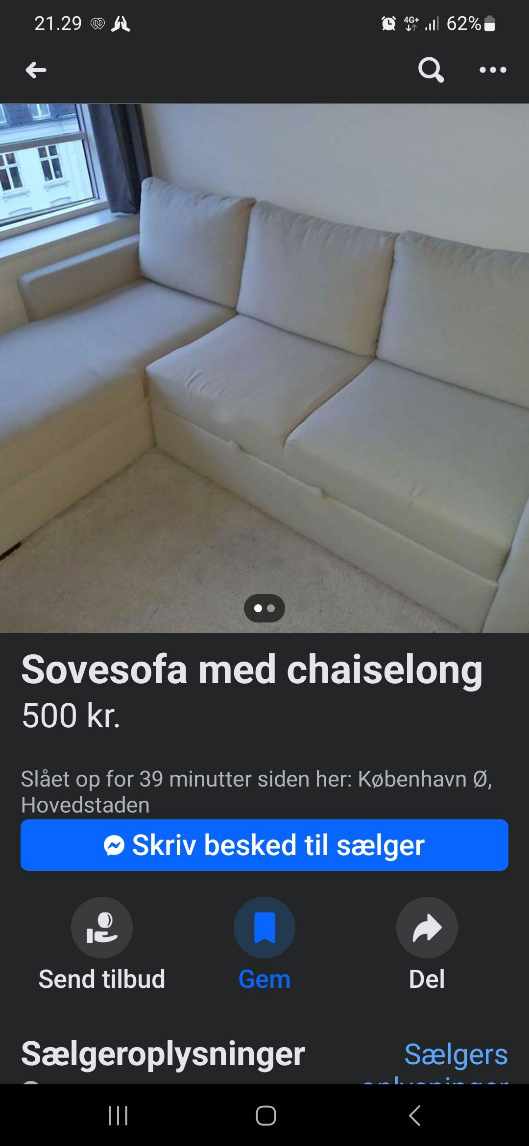 Transport og bæring af sovesofa