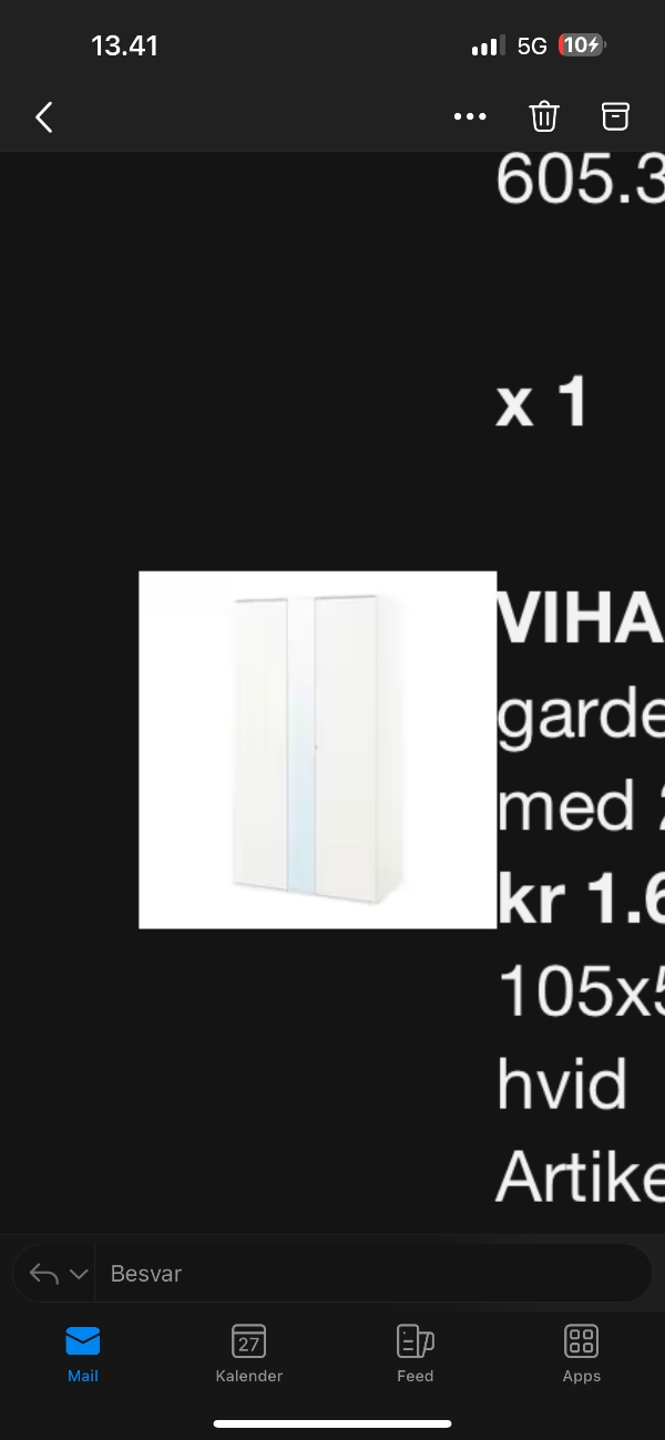 Skab,skrivebord og skoskab