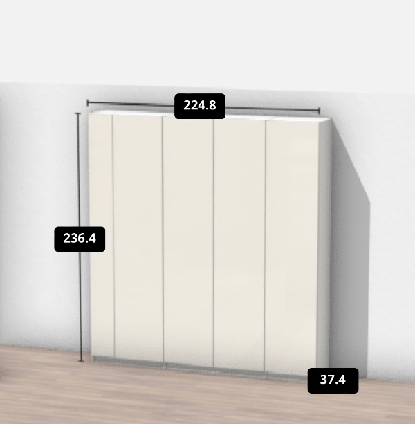 Samle ikeaskab 237 h x 220 b