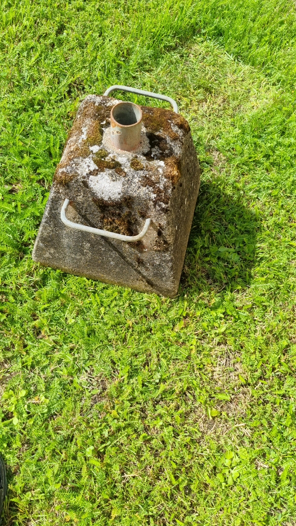 Fjernet 3 tunge parasolfødder