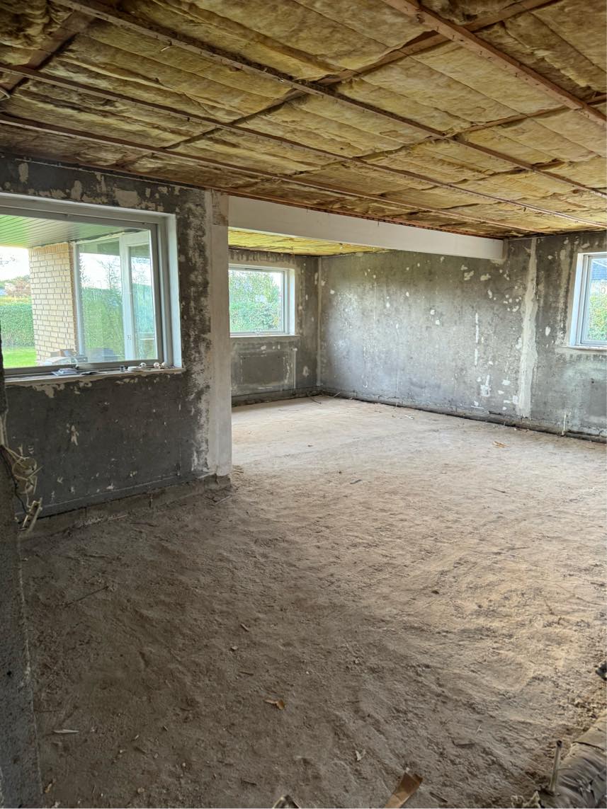 Fuldspartling af helt hus - vægge + lofter